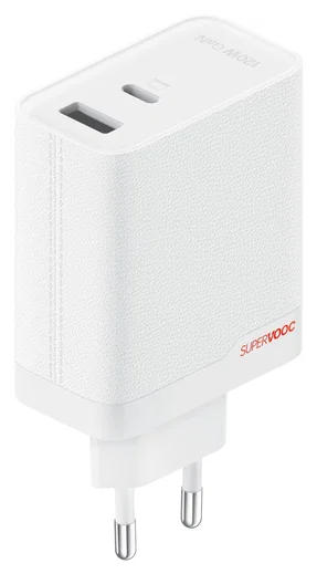 Originele OnePlus SuperVOOC GaN Oplader 120W + USB-C Kabel 1M Wit/Rood afbeelding 6