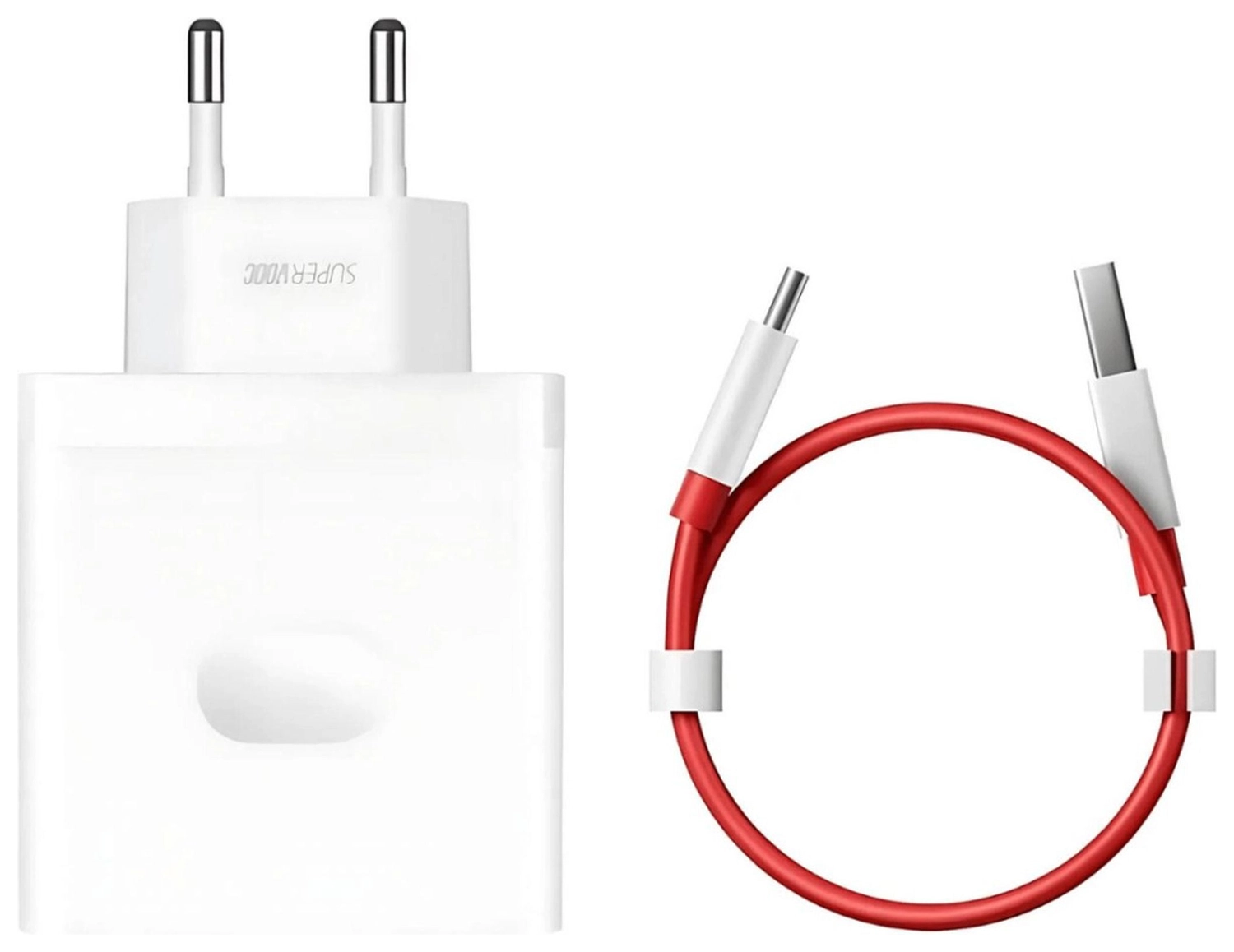 Originele OnePlus SuperVOOC USB‑A Snellader 100W + USB-A naar USB-C Kabel 1M Wit afbeelding 1