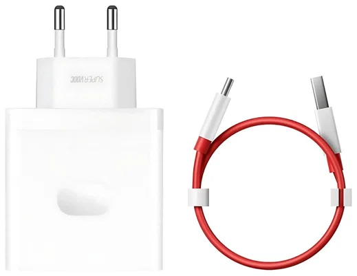 Originele OnePlus SuperVOOC USB‑A Snellader 100W + USB-A naar USB-C Kabel 1M Wit afbeelding 1