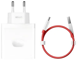 Originele OnePlus SuperVOOC USB‑A Snellader 100W + USB-A naar USB-C Kabel 1M Wit afbeelding