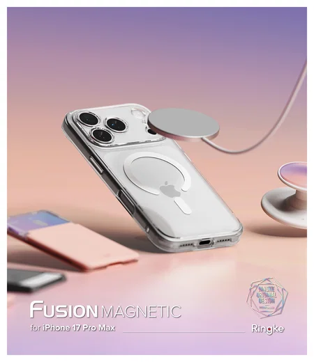 Ringke Fusion Magnetic Apple iPhone 17 Pro Max Hoesje MagSafe Transparant afbeelding 10