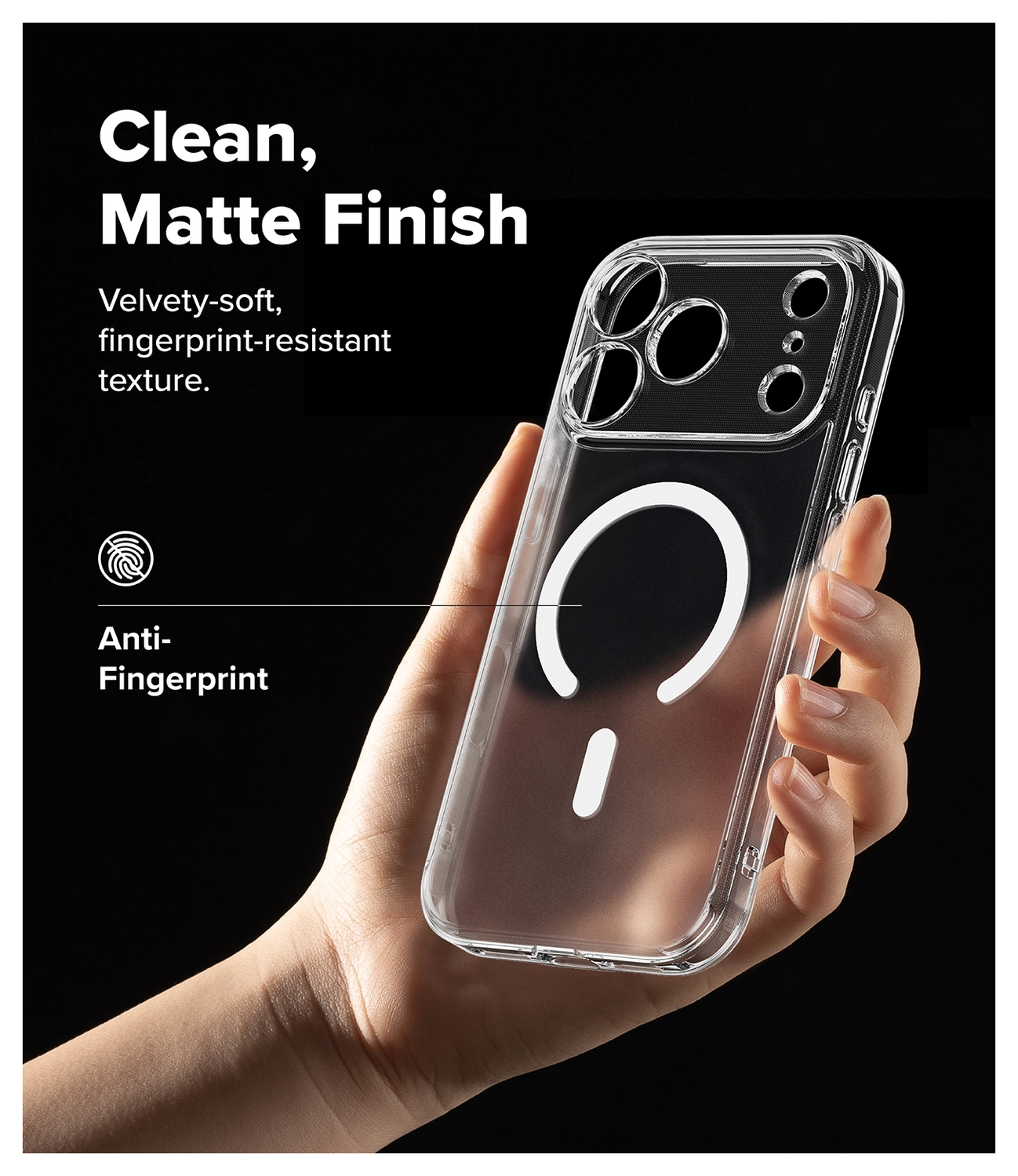 Ringke Fusion Magnetic Apple iPhone 17 Pro Max Hoesje MagSafe Matte Transparant afbeelding 4