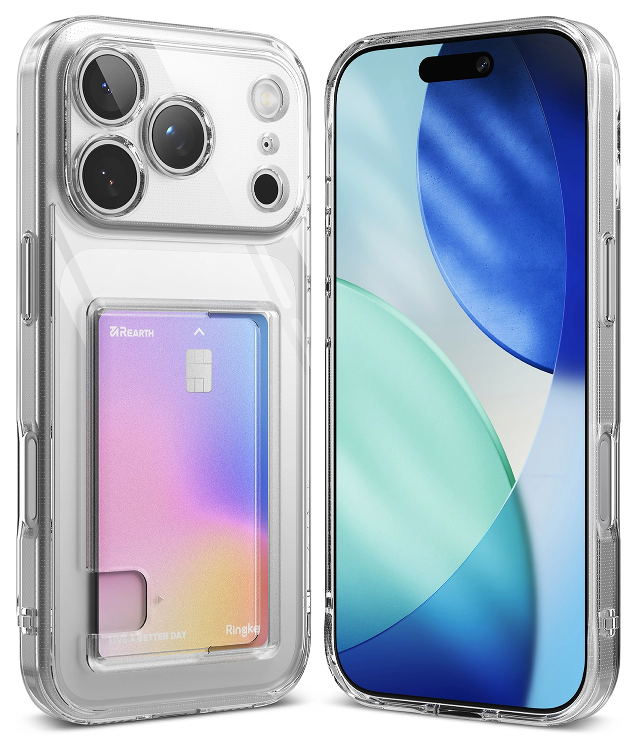 Ringke Fusion Card Apple iPhone 17 Pro Max Hoesje Kaarthouder Transparant afbeelding 1