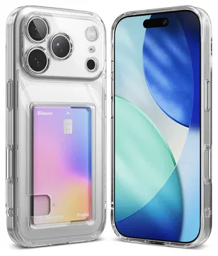 Ringke Fusion Card Apple iPhone 17 Pro Max Hoesje Kaarthouder Transparant