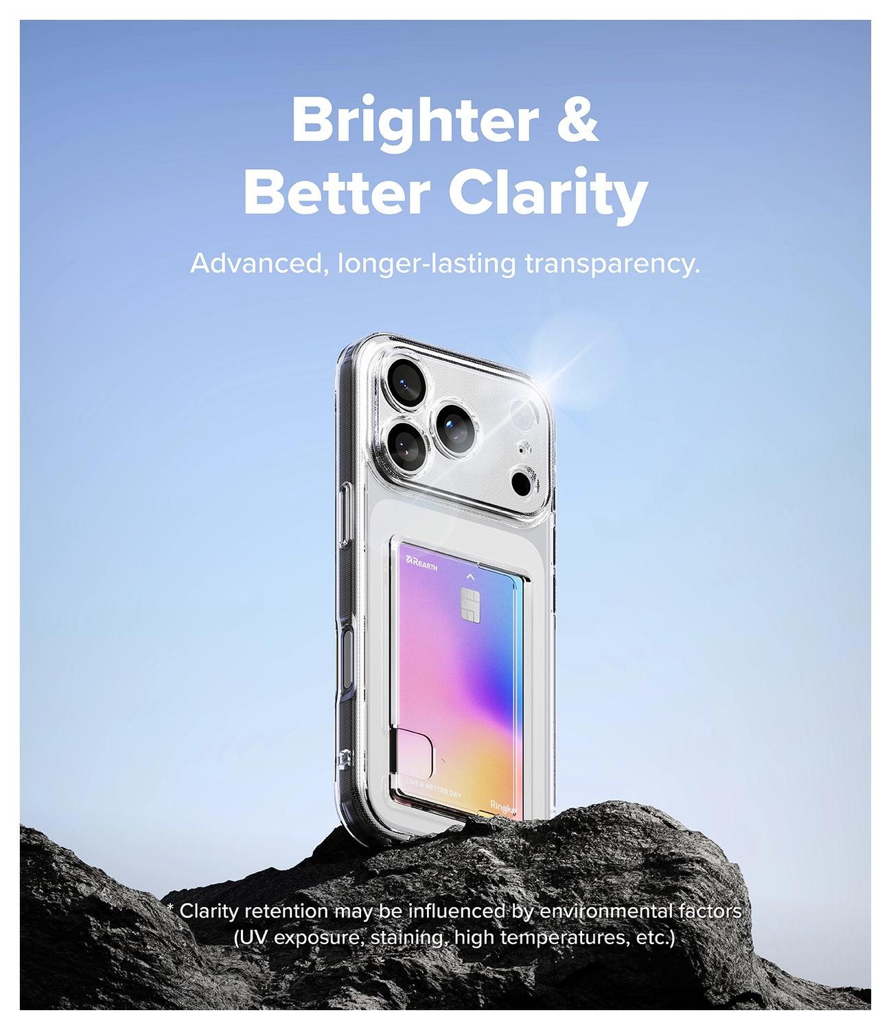 Ringke Fusion Card Apple iPhone 17 Pro Max Hoesje Kaarthouder Transparant afbeelding 5