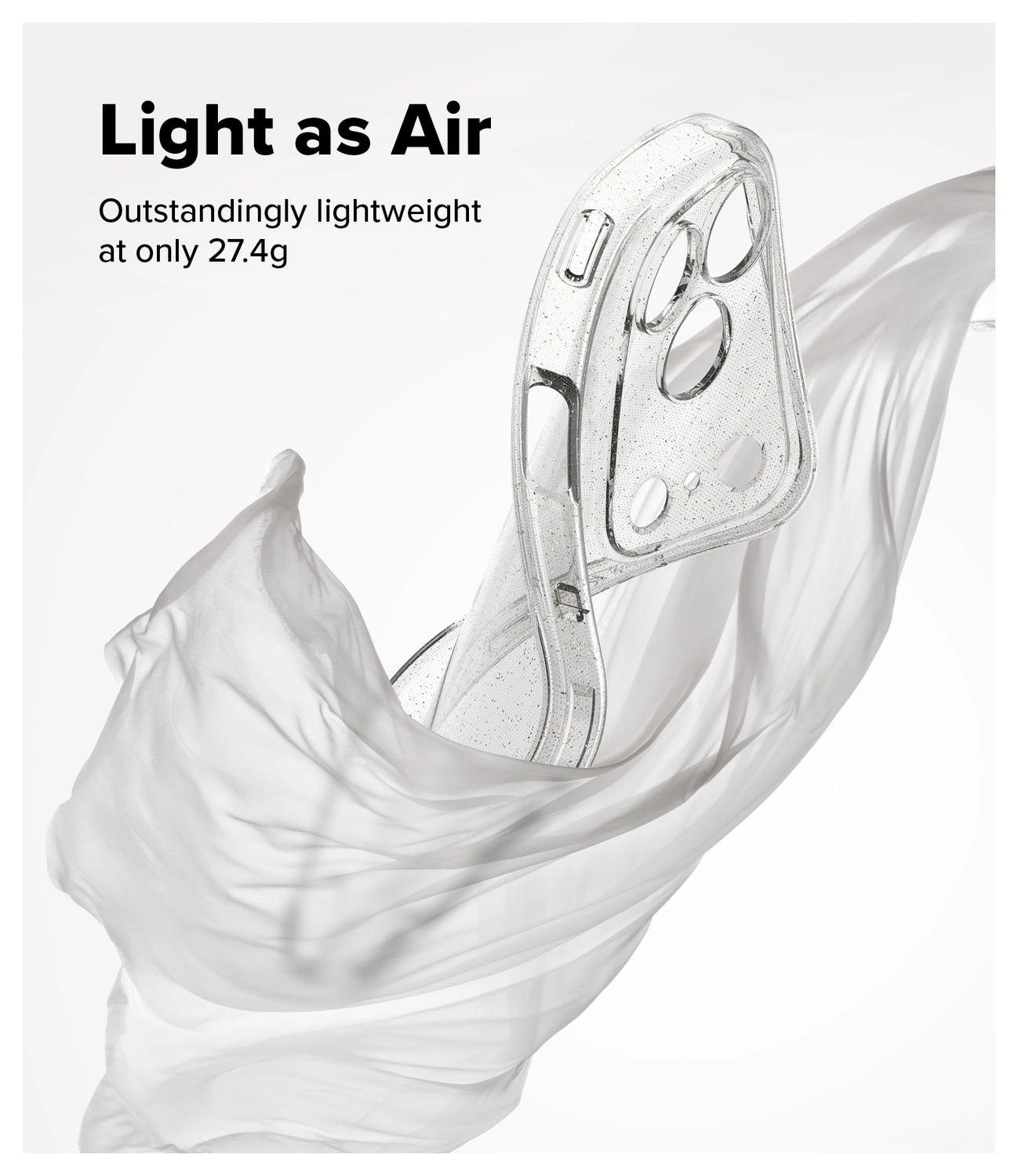 Ringke Air Apple iPhone 17 Pro Max Hoesje Flexibel TPU Glitter Transparant afbeelding 4