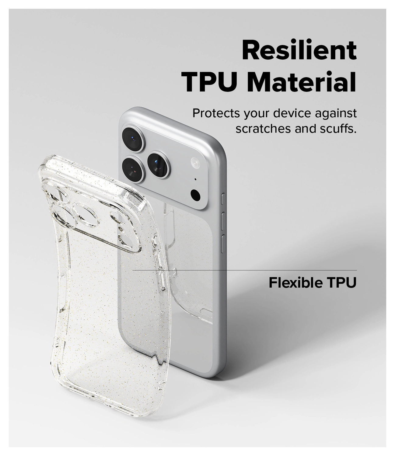 Ringke Air Apple iPhone 17 Pro Max Hoesje Flexibel TPU Glitter Transparant afbeelding 5