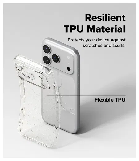 Ringke Air Apple iPhone 17 Pro Max Hoesje Flexibel TPU Glitter Transparant afbeelding 5