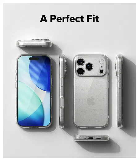 Ringke Air Apple iPhone 17 Pro Max Hoesje Flexibel TPU Glitter Transparant afbeelding 7