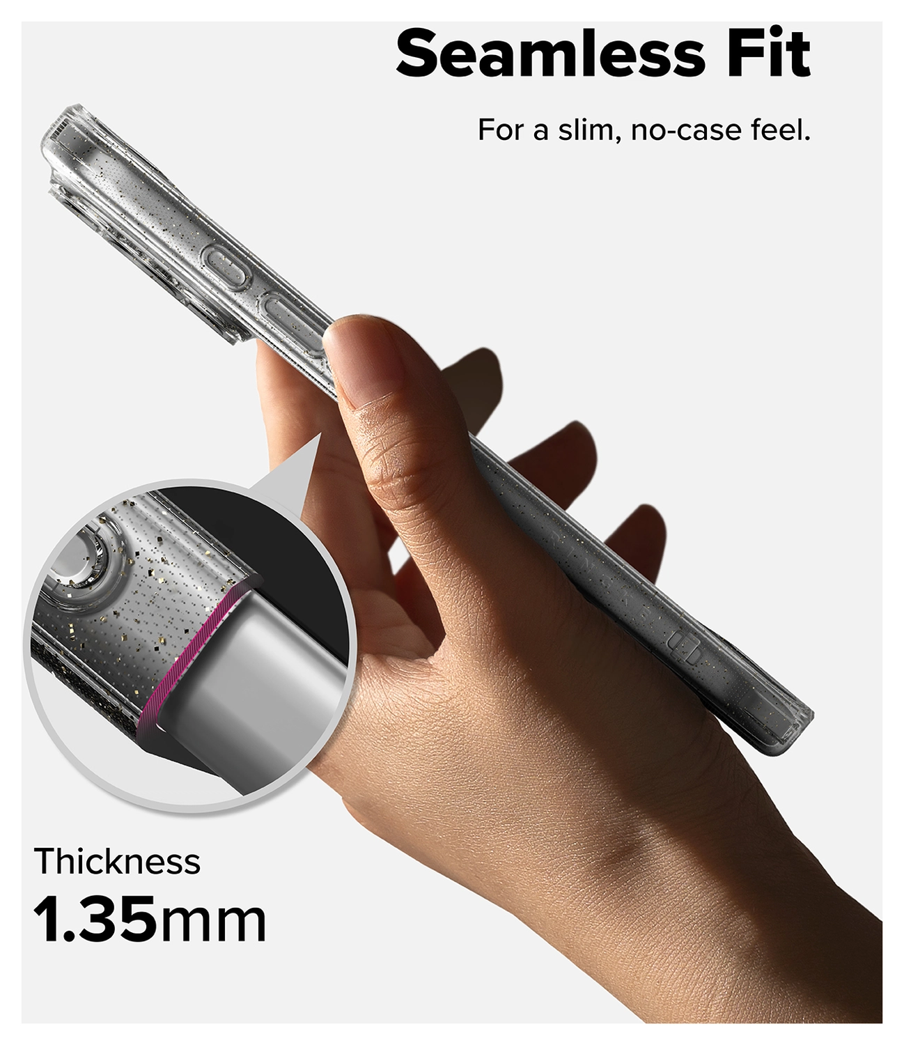 Ringke Air Apple iPhone 17 Pro Max Hoesje Flexibel TPU Glitter Transparant afbeelding 8