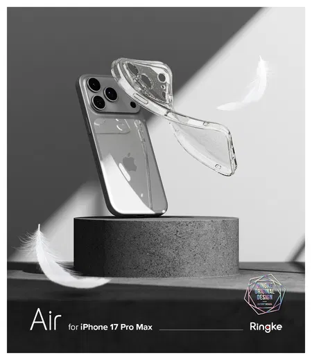 Ringke Air Apple iPhone 17 Pro Max Hoesje Flexibel TPU Glitter Transparant afbeelding 9