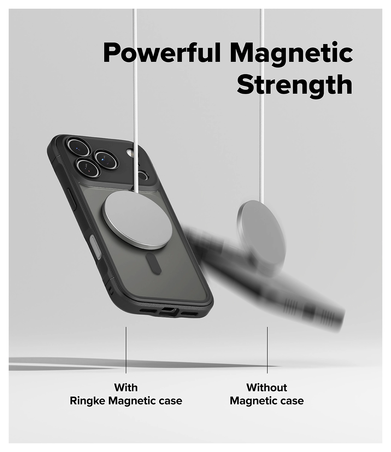 Ringke Fusion Bold Magnetic Apple iPhone 17 Pro Max Hoesje MagSafe Matte Zwart afbeelding 8