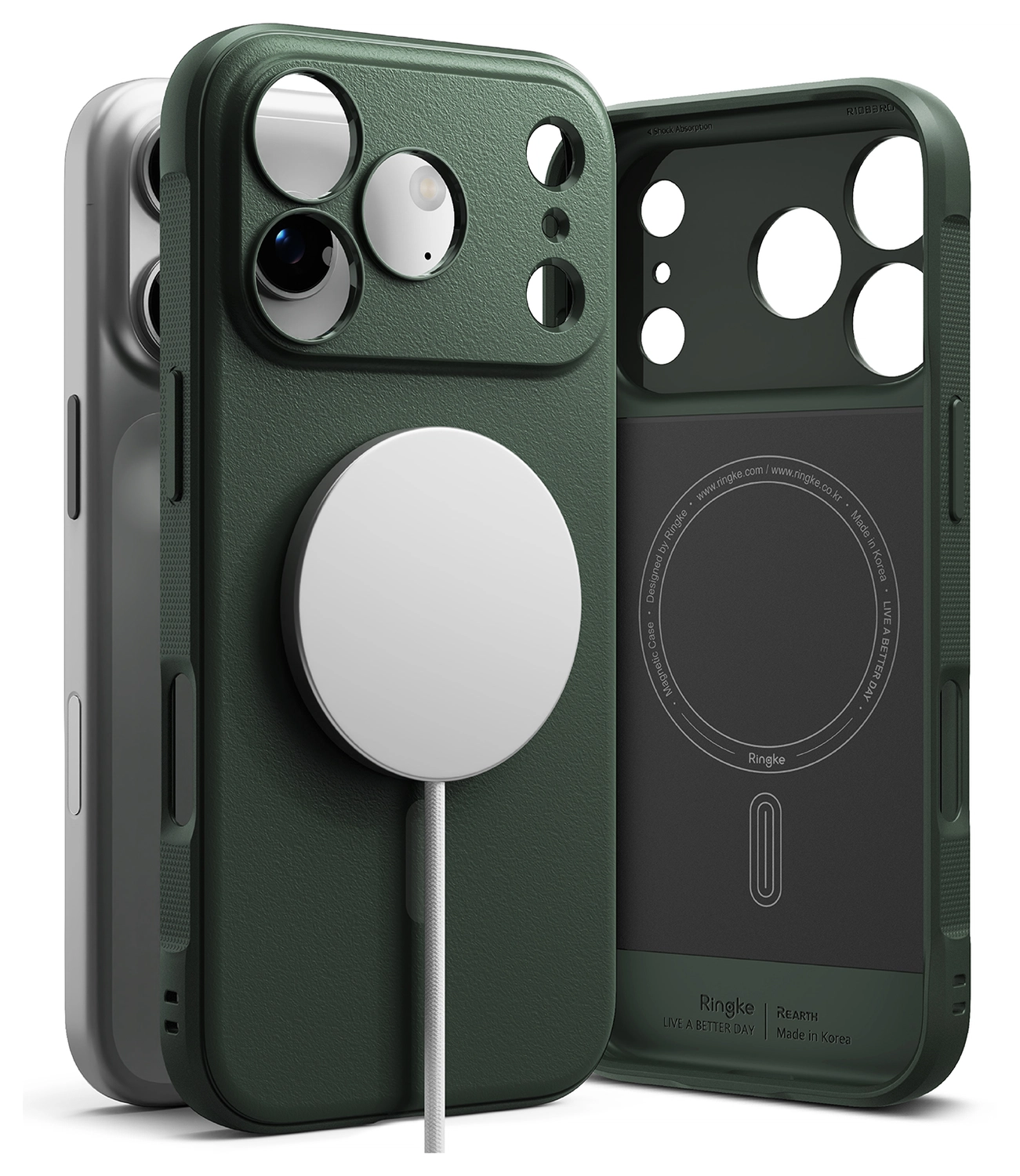 Ringke Onyx Magnetic Apple iPhone 17 Pro Max Hoesje MagSafe Groen afbeelding 1