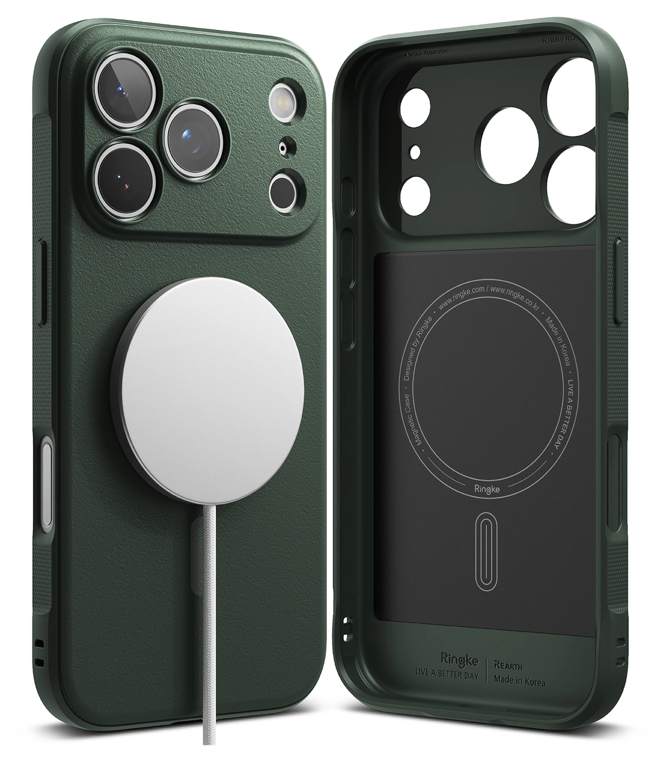 Ringke Onyx Magnetic Apple iPhone 17 Pro Max Hoesje MagSafe Groen afbeelding 2