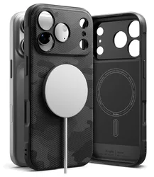 Ringke Onyx Magnetic Apple iPhone 17 Pro Max Hoesje MagSafe Camo Zwart afbeelding