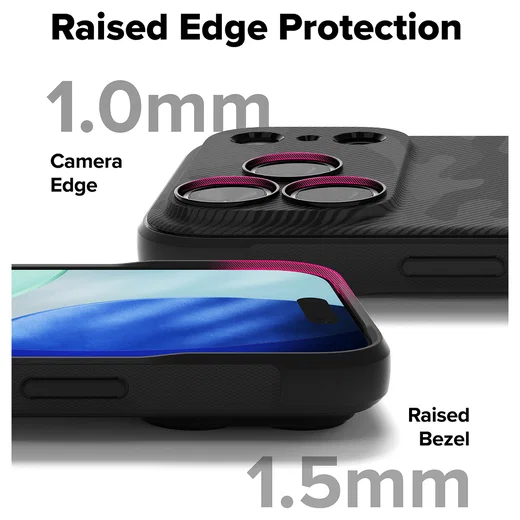 Ringke Onyx Magnetic Apple iPhone 17 Pro Max Hoesje MagSafe Camo Zwart afbeelding 9