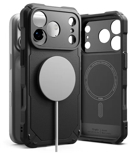 Ringke Rugged Gear Magnetic iPhone 17 Pro Max Hoesje MagSafe Zwart afbeelding 1