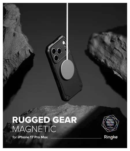 Ringke Rugged Gear Magnetic iPhone 17 Pro Max Hoesje MagSafe Zwart afbeelding 11