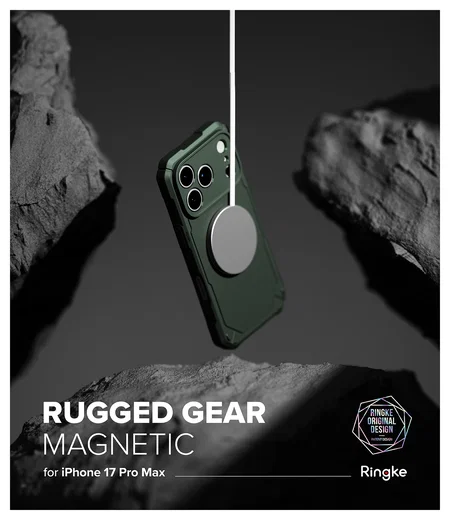 Ringke Rugged Gear Magnetic iPhone 17 Pro Max Hoesje MagSafe Groen afbeelding 11