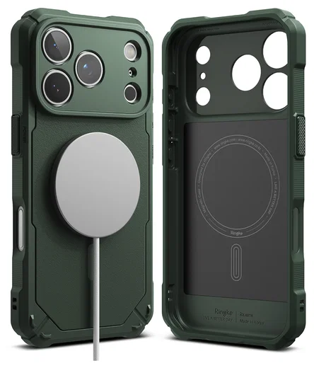 Ringke Rugged Gear Magnetic iPhone 17 Pro Max Hoesje MagSafe Groen afbeelding 2