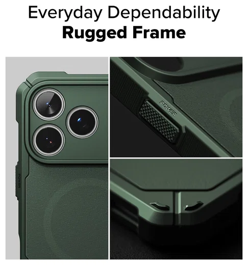 Ringke Rugged Gear Magnetic iPhone 17 Pro Max Hoesje MagSafe Groen afbeelding 4