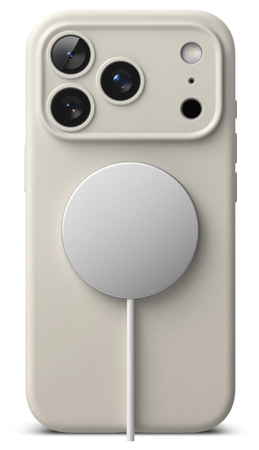 Ringke Silicone Magnetic Apple iPhone 17 Pro Max Hoesje MagSafe Back Cover Beige afbeelding 12