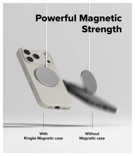 Ringke Silicone Magnetic Apple iPhone 17 Pro Max Hoesje MagSafe Back Cover Beige afbeelding 8