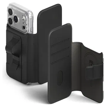 Ringke Folio Grip Wallet Magnetic Apple iPhone 17 Pro Max Hoesje Zwart