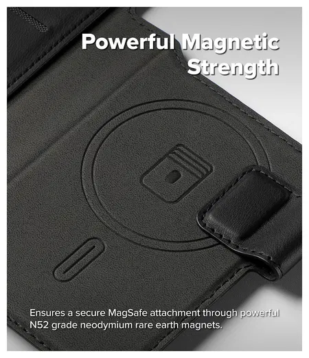 Ringke Folio Grip Wallet Magnetic Apple iPhone 17 Pro Max Hoesje Zwart afbeelding 2