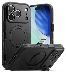 Ringke Alles iPhone 17 Pro Max Hoesje 360° MagSafe Standaard Zwart afbeelding