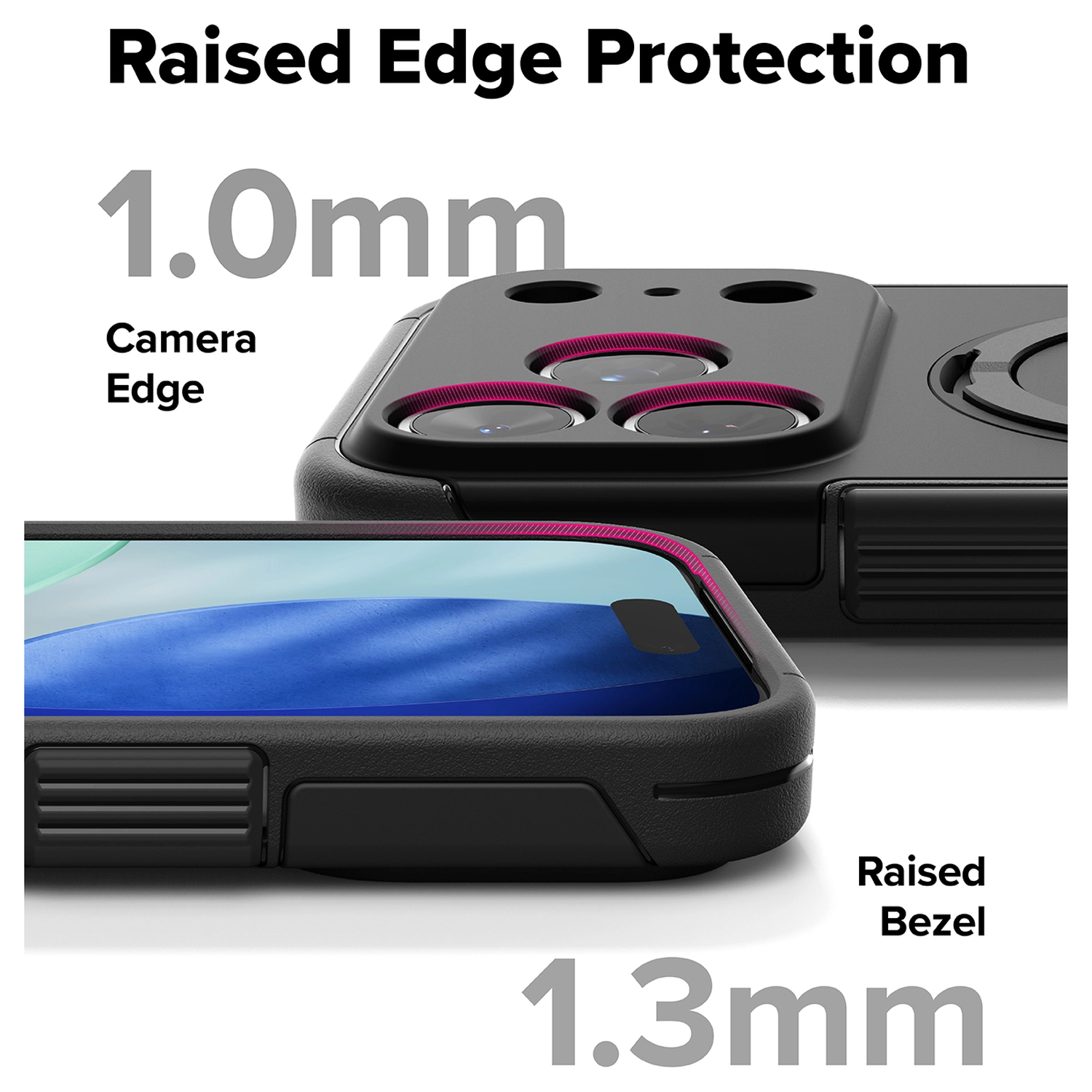 Ringke Alles iPhone 17 Pro Max Hoesje 360° MagSafe Standaard Zwart afbeelding 7