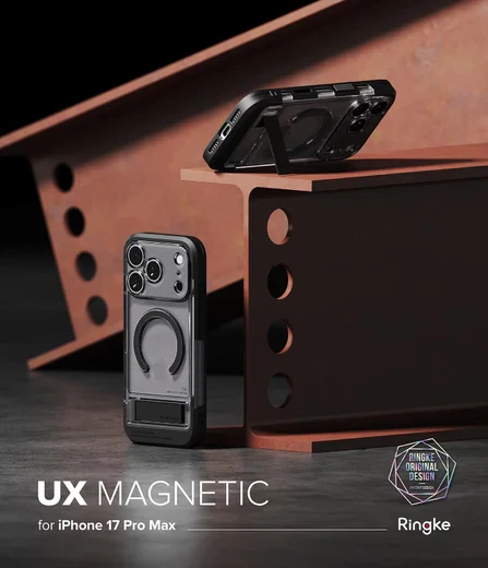 Ringke UX Magnetic Apple iPhone 17 Pro Max Hoesje MagSafe Smoke Zwart afbeelding 8