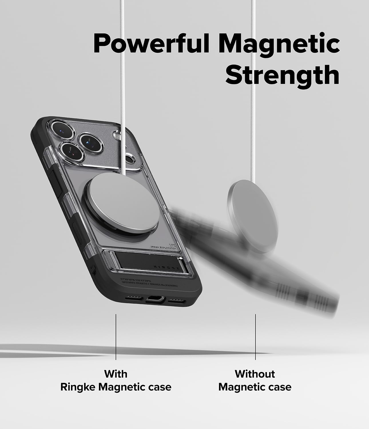 Ringke UX Magnetic Apple iPhone 17 Pro Max Hoesje MagSafe Smoke Zwart afbeelding 9