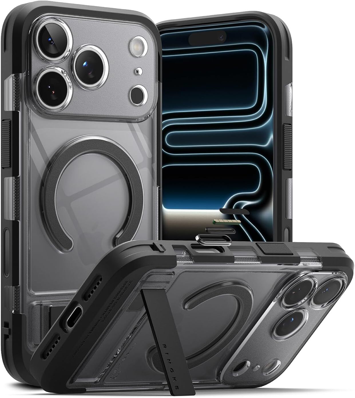 Ringke UX Magnetic Apple iPhone 17 Pro Max Hoesje MagSafe Smoke Zwart afbeelding 1