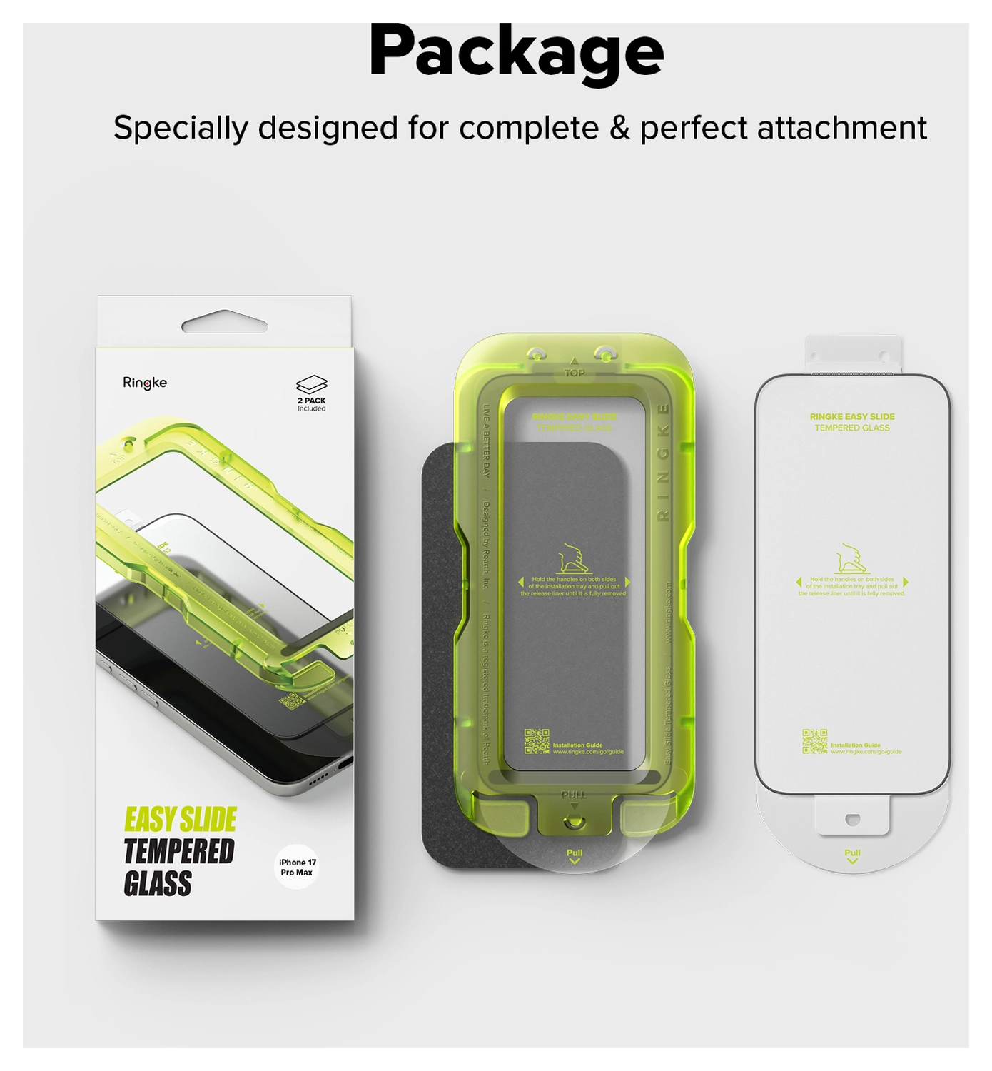Ringke Easy Slide iPhone 17 Pro Max Screen Protector met Jig 2-Pack afbeelding 14