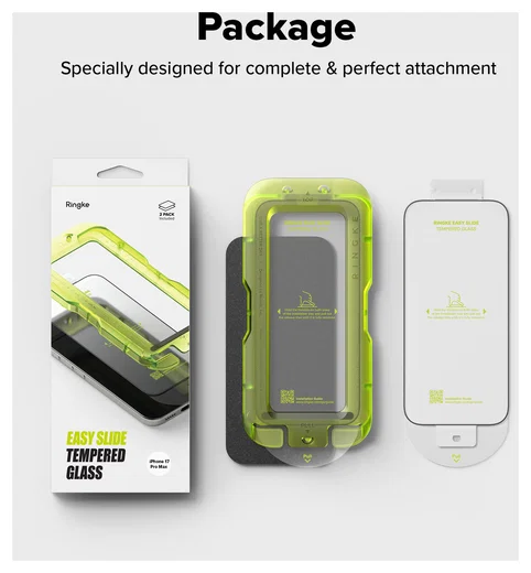 Ringke Easy Slide iPhone 17 Pro Max Screen Protector met Jig 2-Pack afbeelding 14