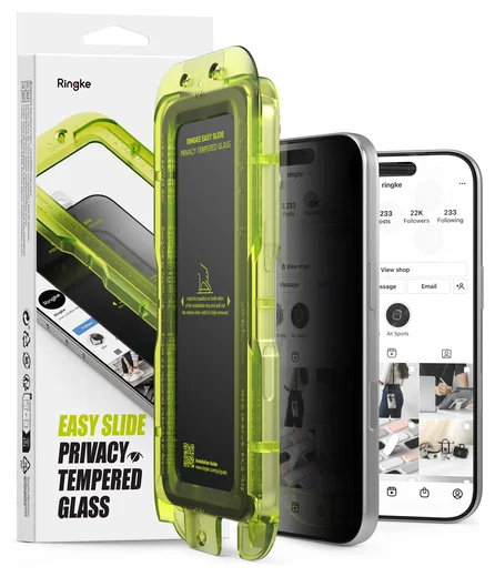 Ringke Easy Slide Privacy Glass iPhone 17 Pro Max Screen Protector Jig 2-Pack afbeelding 1