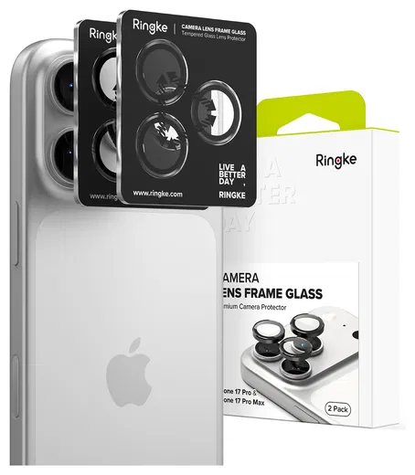 Ringke Frame Glass iPhone 17 Pro / 17 Pro Max Camera Protector (2-Pack) afbeelding 1