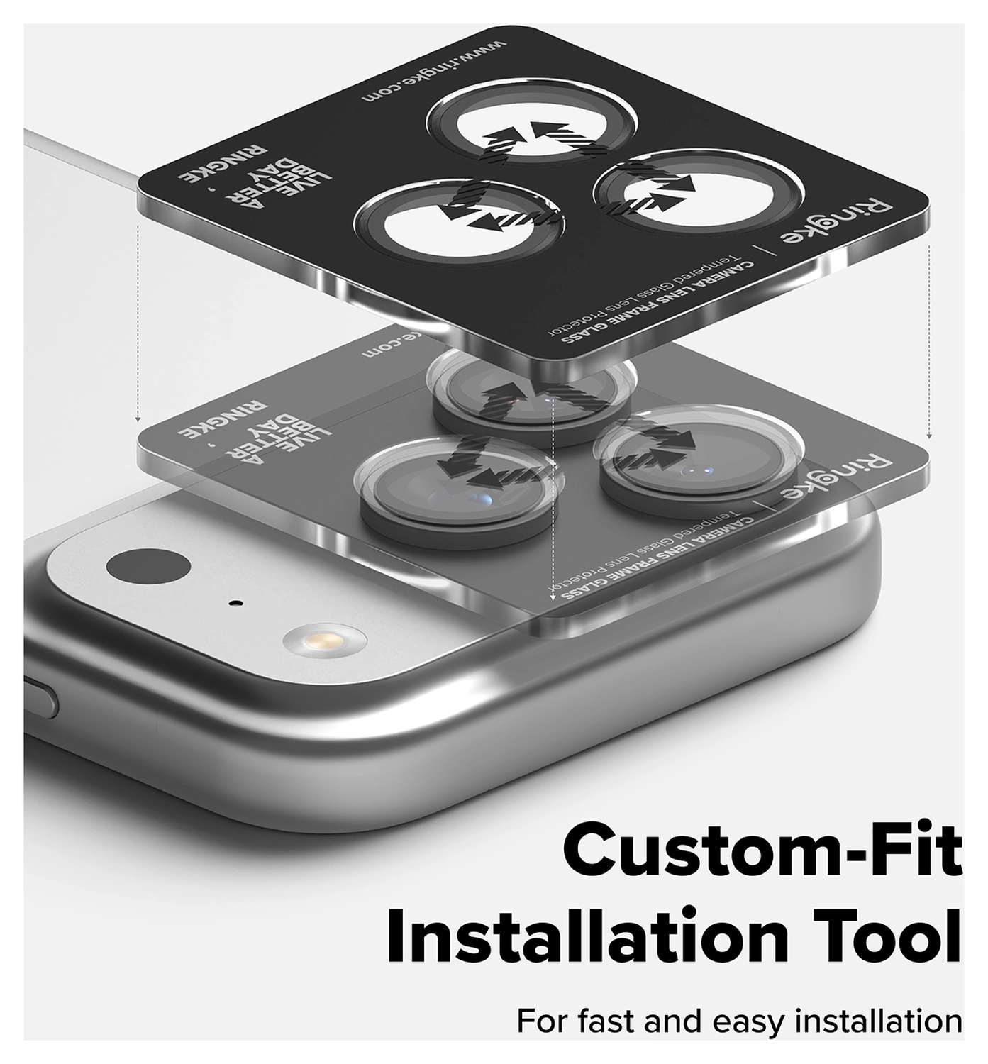 Ringke Frame Glass iPhone 17 Pro / 17 Pro Max Camera Protector (2-Pack) afbeelding 4