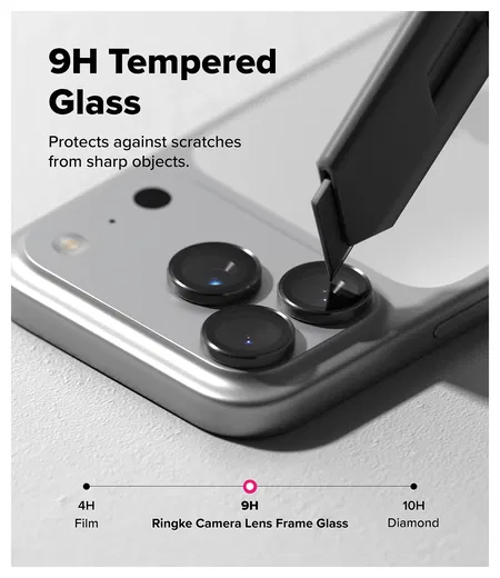 Ringke Frame Glass iPhone 17 Pro / 17 Pro Max Camera Protector (2-Pack) afbeelding 5