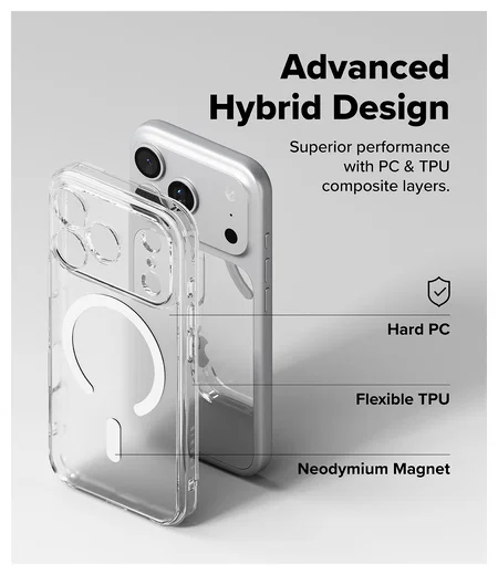 Ringke Fusion Magnetic Apple iPhone 17 Pro Hoesje MagSafe Matte Transparant afbeelding 6