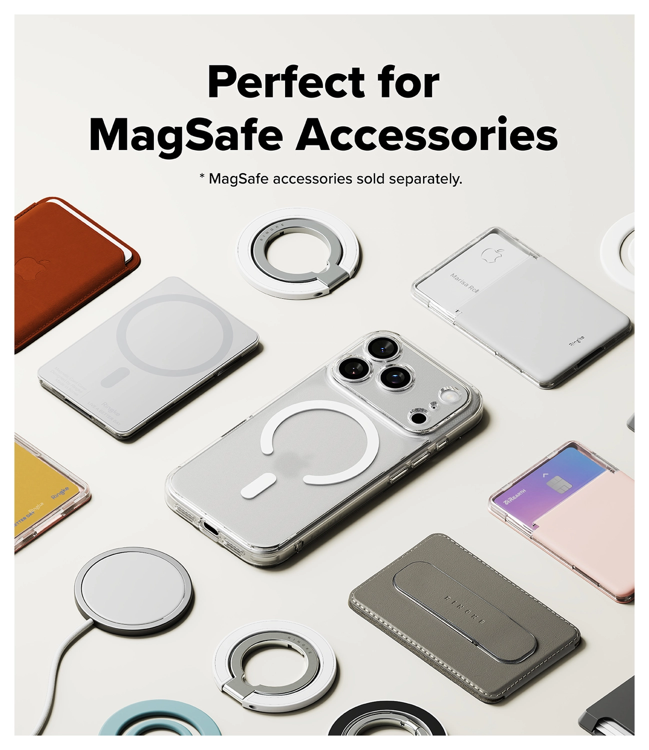 Ringke Fusion Magnetic Apple iPhone 17 Pro Hoesje MagSafe Matte Transparant afbeelding 7