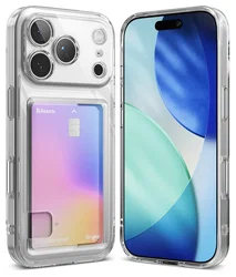 Ringke Fusion Card Apple iPhone 17 Pro Hoesje Kaarthouder Transparant afbeelding
