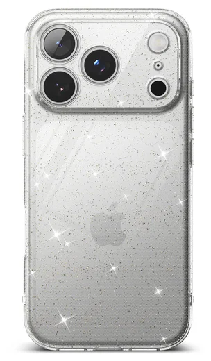Ringke Air iPhone 17 Pro Hoesje Flexibel TPU Back Cover Glitter Transparant afbeelding 2