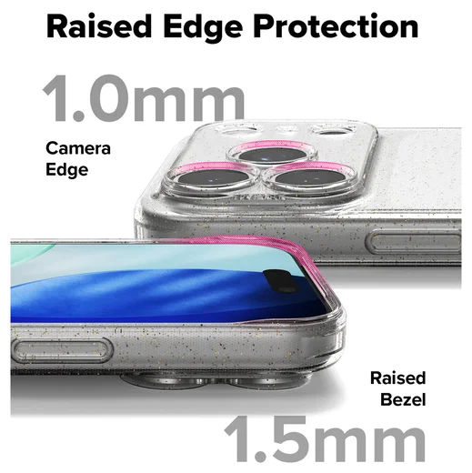 Ringke Air iPhone 17 Pro Hoesje Flexibel TPU Back Cover Glitter Transparant afbeelding 7