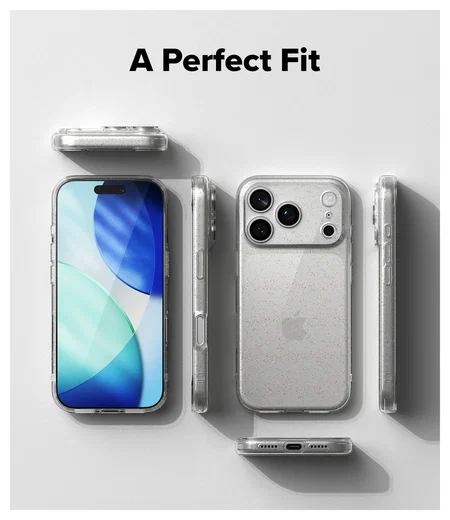Ringke Air iPhone 17 Pro Hoesje Flexibel TPU Back Cover Glitter Transparant afbeelding 8