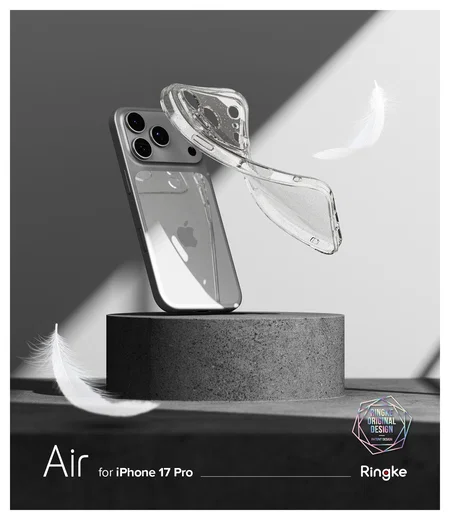 Ringke Air iPhone 17 Pro Hoesje Flexibel TPU Back Cover Glitter Transparant afbeelding 9