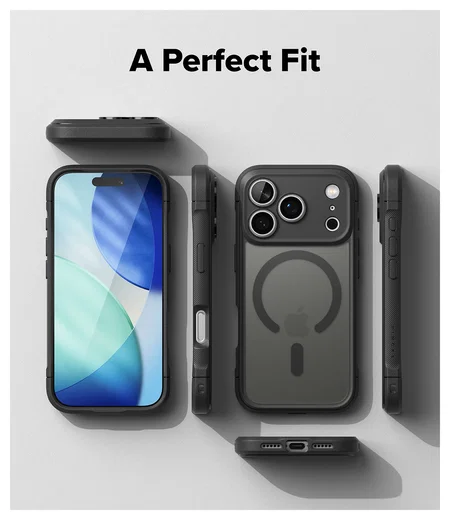 Ringke Fusion Bold Magnetic Apple iPhone 17 Pro Hoesje MagSafe Matte Zwart afbeelding 10