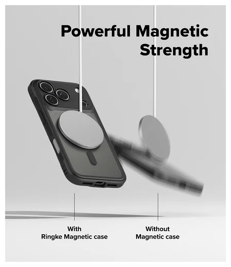 Ringke Fusion Bold Magnetic Apple iPhone 17 Pro Hoesje MagSafe Matte Zwart afbeelding 7