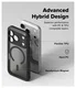 Ringke Fusion Bold Magnetic Apple iPhone 17 Pro Hoesje MagSafe Matte Zwart afbeelding 8